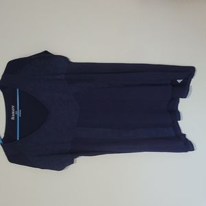 Roaman's dark blue short sleeves blouse